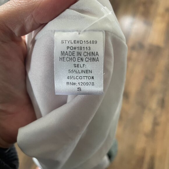 Entro Color Block Linen Blend Mini Dress Women’s Small Multicolor Cap Sleeve - Picture 6 of 6